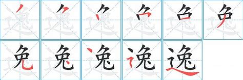 逸的筆劃|逸的笔顺,“逸”字的笔画顺序